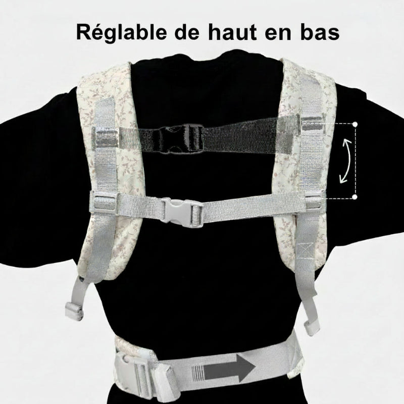 Porte-bébé 4-en-1 avec siège de hanche | Mains libres, toutes saisons, confortable