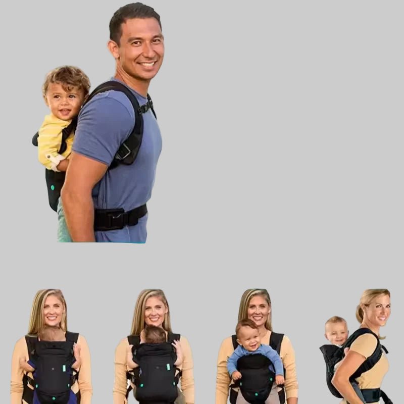 Porte-bébé ergonomique 4 en 1 – Protégez votre dos, gardez bébé tout contre vous en toute sécurité