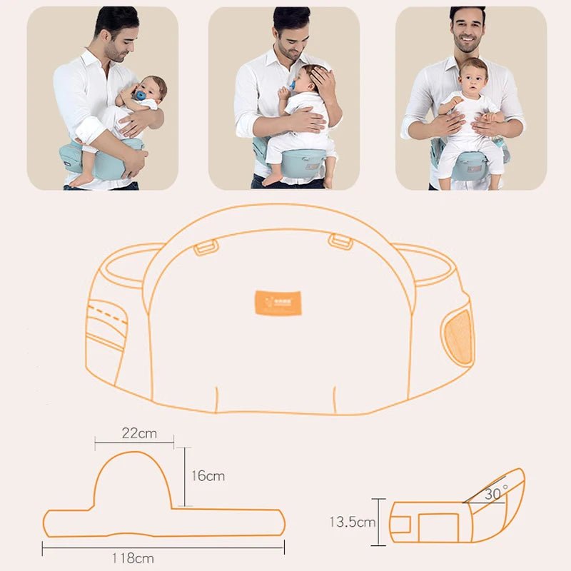 Porte-bébé coton porte-bébé taille tabouret transporteur bébé fronde Bebe hanche transporteur enfants hanche siège bébé marcheurs sac avant support Wra