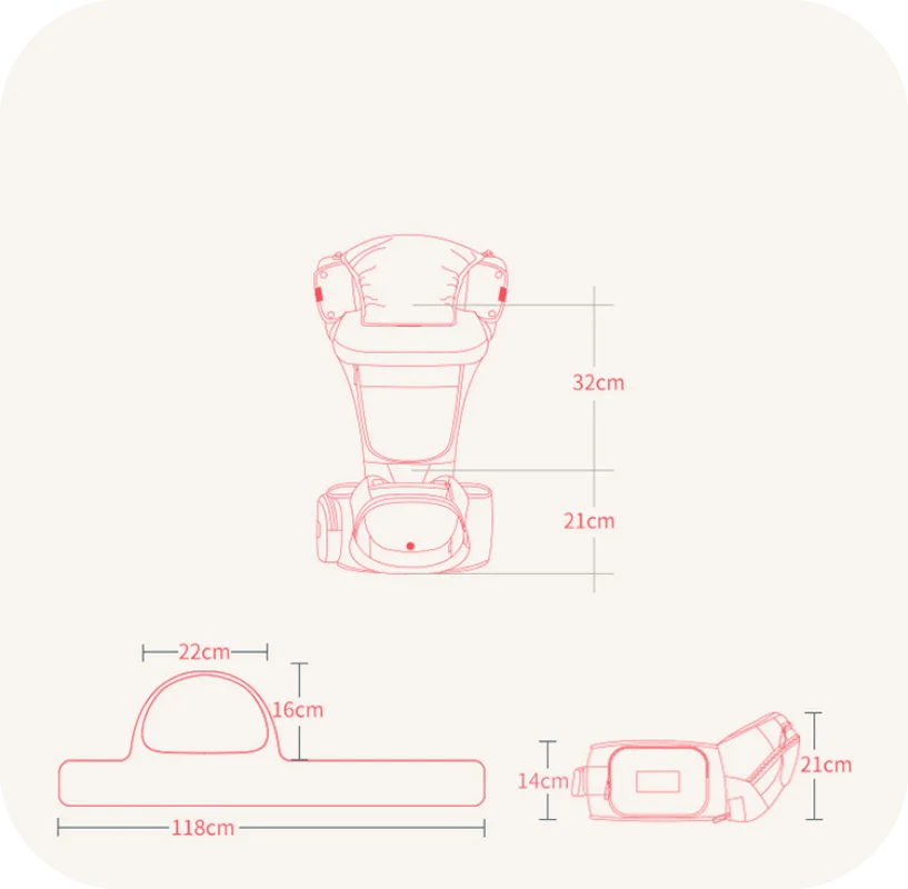 Porte-bébé ergonomique 3-en-1 Dino Nature