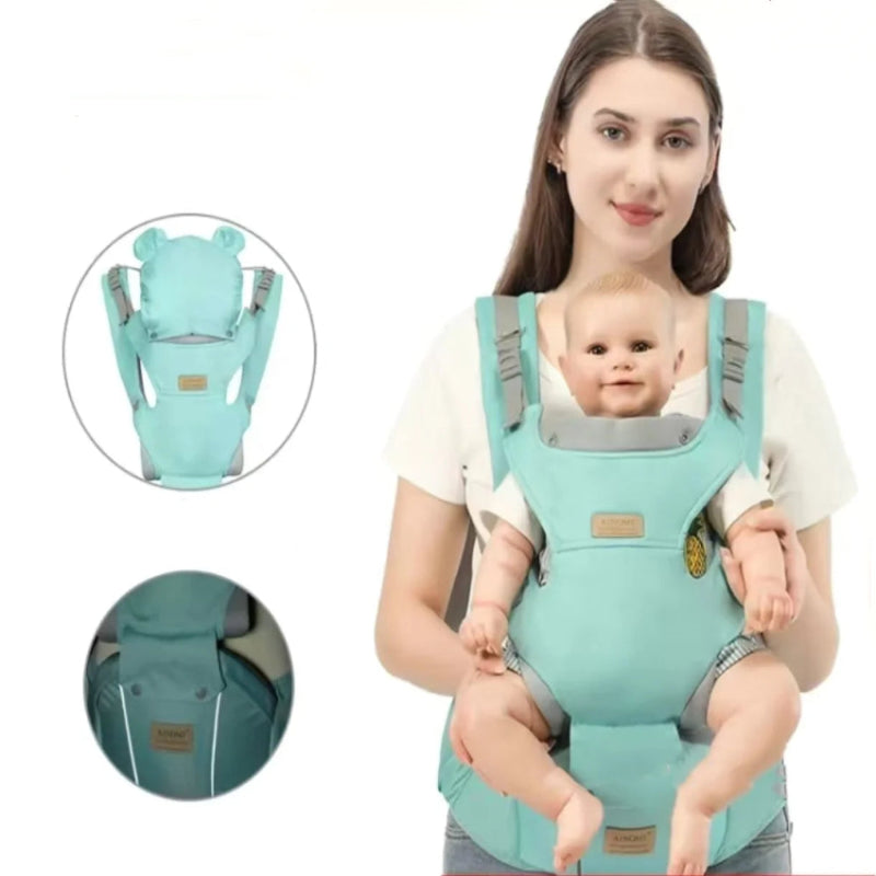 Porte-bébé ergonomique 6-en-1 avec assise hipseat