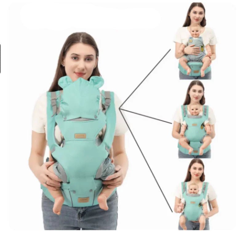 Porte-bébé ergonomique 6-en-1 avec assise hipseat